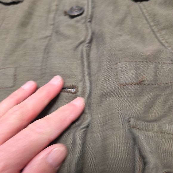 Free People Woman's Size Small Petite Military Style Utility Jacket Green‎ - Picture 4 of 11